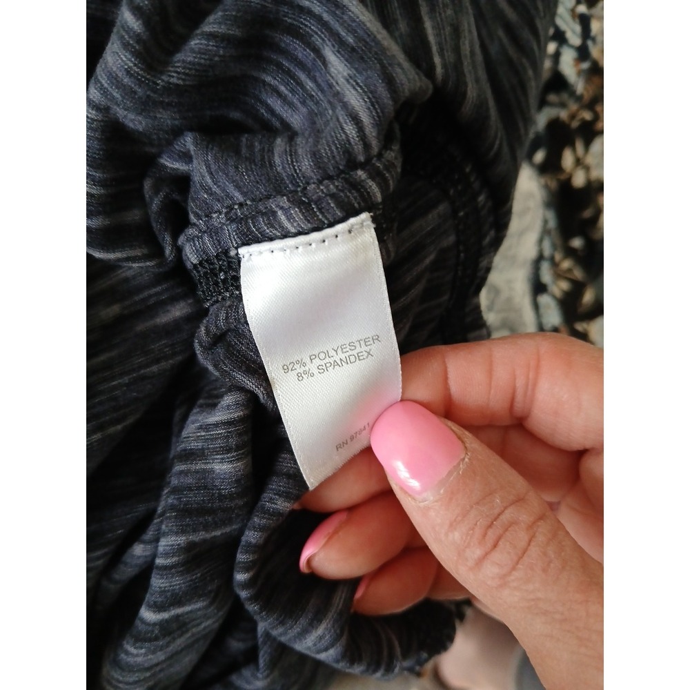 J.JILL Fit Performance Gray Space Dye Long Sleeve Soft Tee Yoga Pilates Gym 3X - Picture 4 of 5